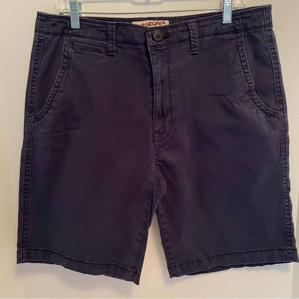 Arizona Jeans Co. Navy Blue Flat Front Chino Shorts Size 34